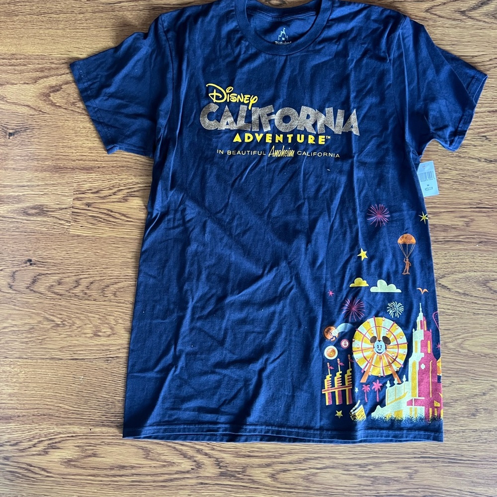 Disney California Adventure Navy T-Shirt with Vibrant Design